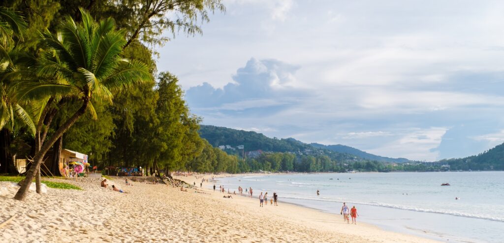Bang Tao beach Phuket Thailand in the afternoon sun